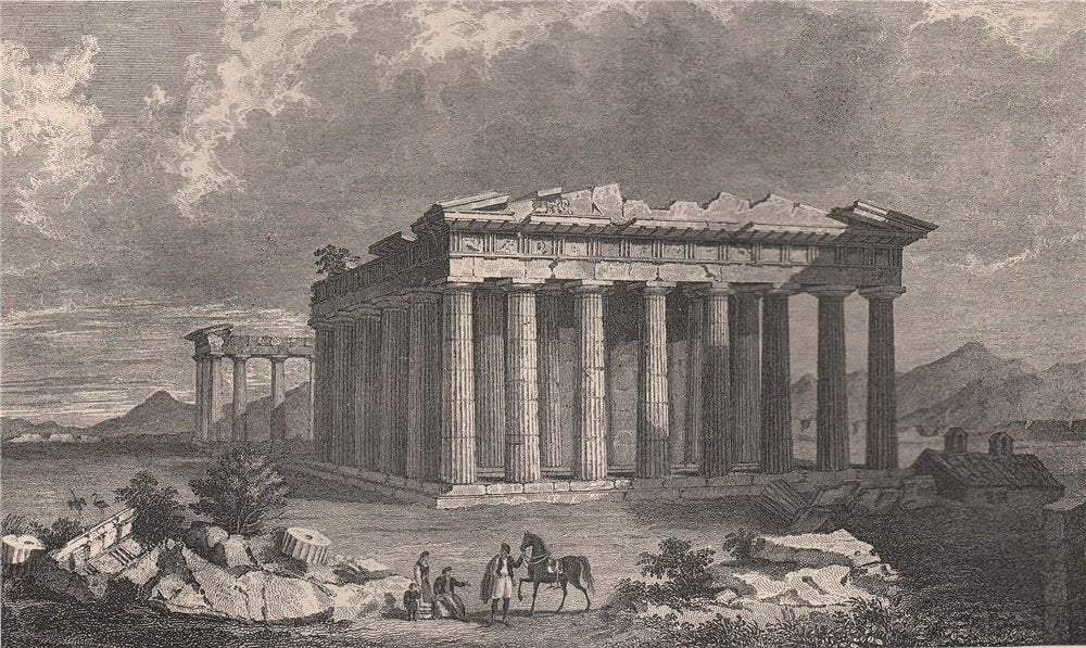 PARTHENON. Temple of Minerva, Athens. North-West view, present state 1898
